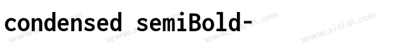 condensed semiBold字体转换